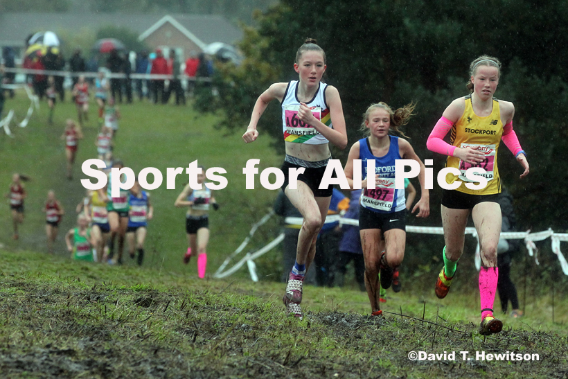 Girls under-13s, National Cross Country Relay Champs., Berry Hill Park, Mansfield.  Photo: David T. Hewitson/Sports for All Pics
